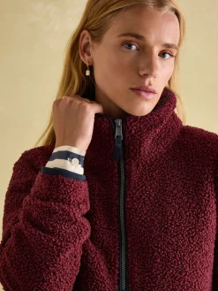 Aldeburgh Burgundy Quarter Zip Fleece