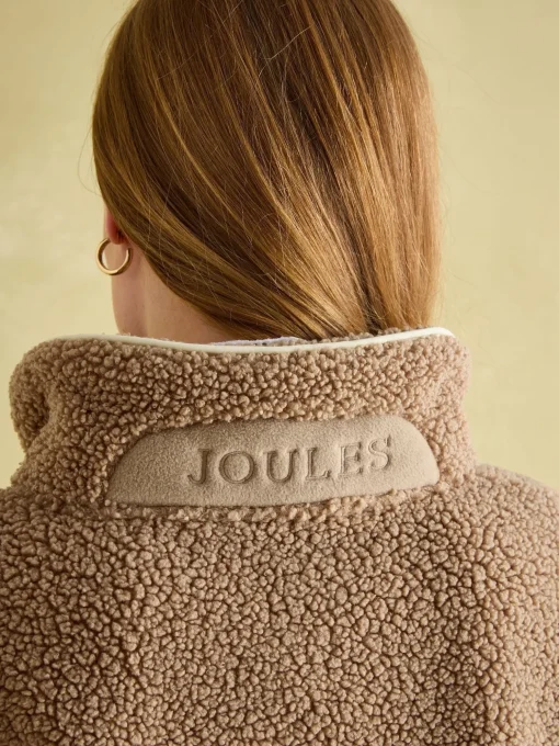 Aldeburgh Tan Brown Quarter Zip Fleece