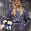 Amilla Navy Multi Satin Shirt