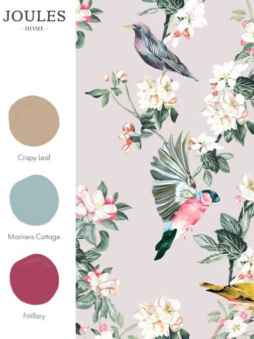 Antique Creme Handford Garden Birds 10M Wallpaper
