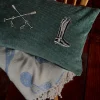 Back to the Country Green 100% Cotton Equestrian Corduroy Cushion
