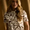 Barbury Cream Bridle Print Polo Shirt