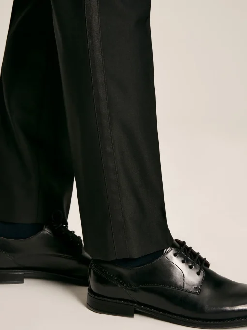 Black Slim Fit Tuxedo Suit Trousers
