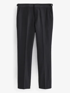 Black Slim Fit Tuxedo Suit Trousers