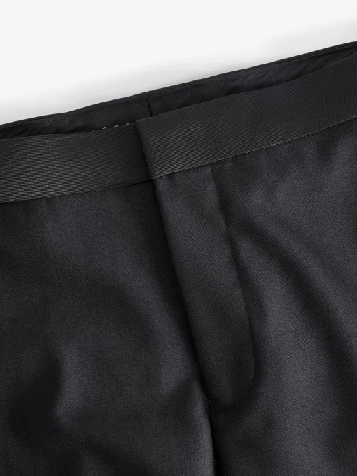 Black Slim Fit Tuxedo Suit Trousers