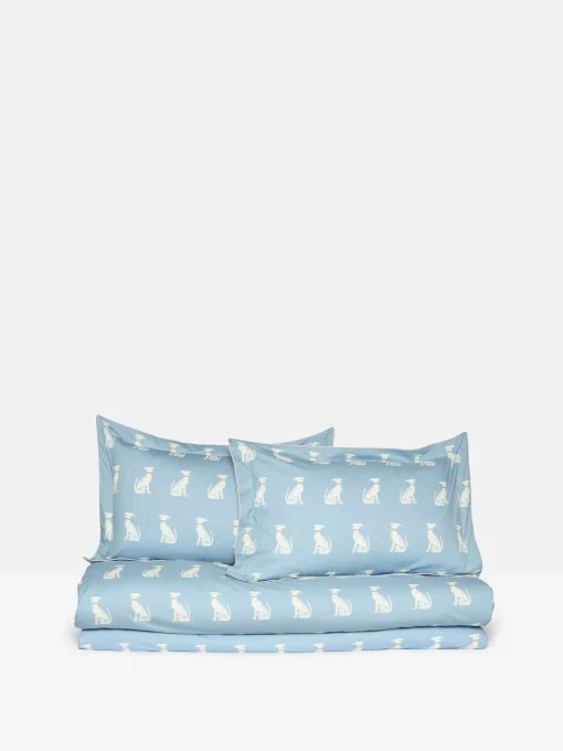 Blue Blockprint Dogs Cover Set