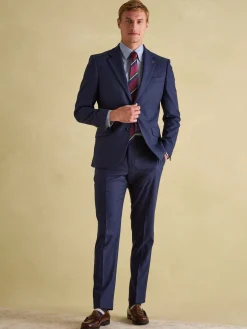Blue Slim Fit Flannel Suit Trousers