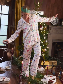 Bonnie Cream Satin Pyjama Set