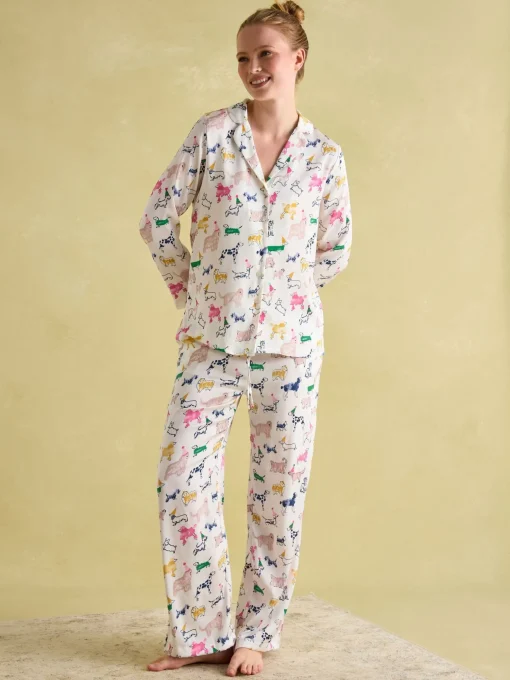 Bonnie Cream Satin Pyjama Set