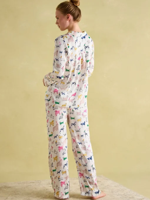 Bonnie Cream Satin Pyjama Set