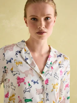 Bonnie Cream Satin Pyjama Set