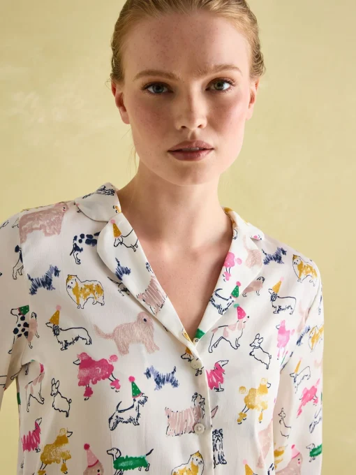 Bonnie Cream Satin Pyjama Set