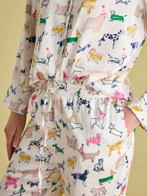 Bonnie Cream Satin Pyjama Set