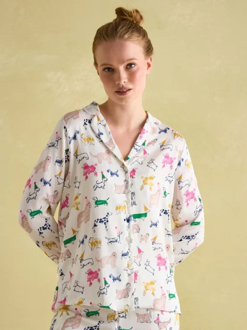 Bonnie Cream Satin Pyjama Set