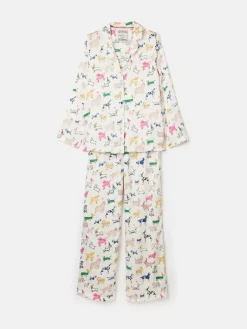 Bonnie Cream Satin Pyjama Set