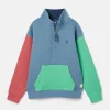 Boys' Alistair Blue Boys' Quarter Zip Sweatshirt