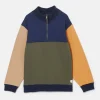 Boys' Elliot Multi Colourblock Quarter Zip Sweatshirt