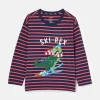 Boys' Jack Red & Navy Stripe Artwork Top
