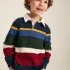 Boys' Onside Navy Striped Cotton Rugby Shirt