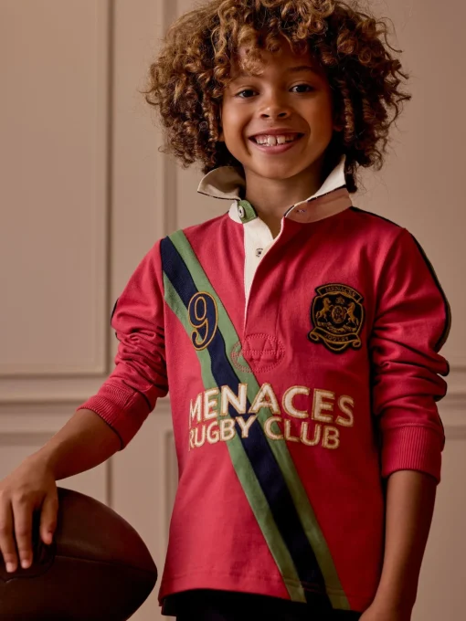 Boys' Tournament Red Rugby Shirt