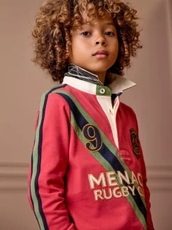 Boys' Tournament Red Rugby Shirt