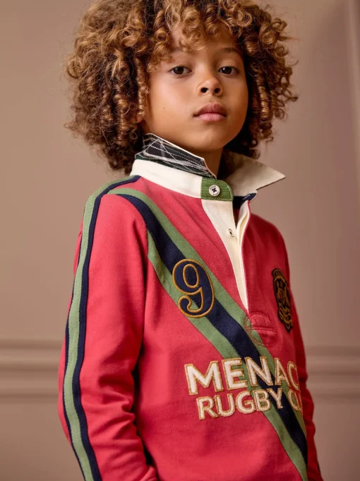 Boys' Tournament Red Rugby Shirt
