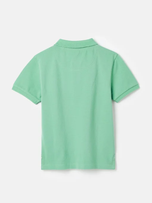 Boys' Woody Green Pique Cotton Polo Shirt