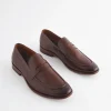 Brown Leather Penny Loafers