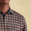 Buchanan Brown & Navy Soft Brushed Cotton Check Shirt