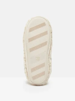 Cabin Luxe Oatmeal Faux Fur Slipper Boots