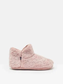 Cabin Luxe Pink Faux Fur Slipper Boots