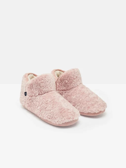 Cabin Luxe Pink Faux Fur Slipper Boots