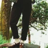 Calla Dark Brown Corduroy Tapered Trousers
