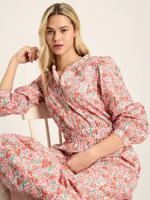 Cassie Pink Broderie Maxi Dress