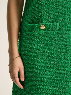 Celeste Green Mini Boucle Dress