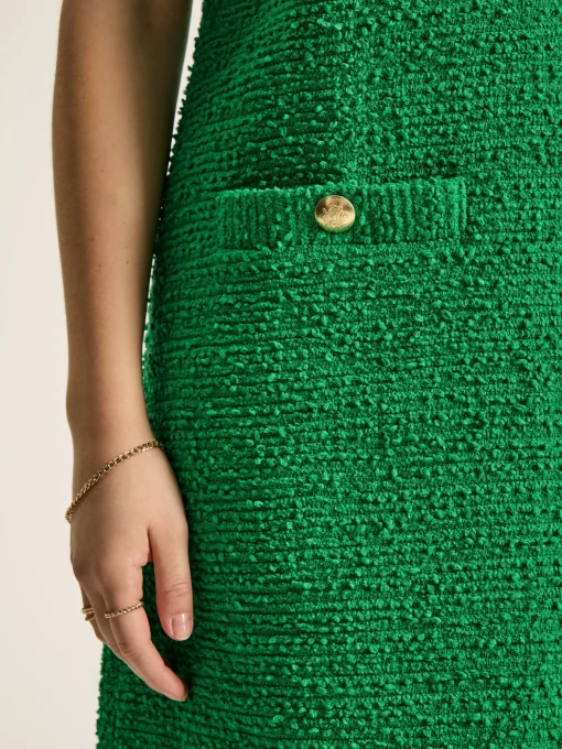Celeste Green Mini Boucle Dress