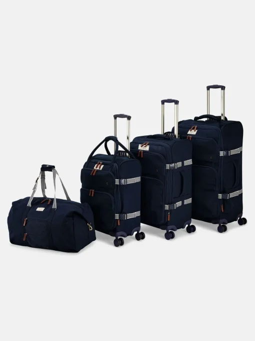 Coast Navy Large 4 Wheel Soft Suitcase