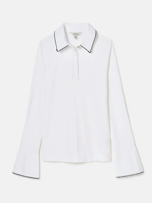 Cordelia White Long Sleeve Top