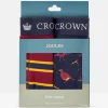 Crown Joules Navy/Red Pack of Two Cotton Boxers