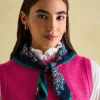 Elsie Multi Navy Printed Lightweight Square Scarf