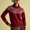 Eve Red Festive Fair Isle Jumper