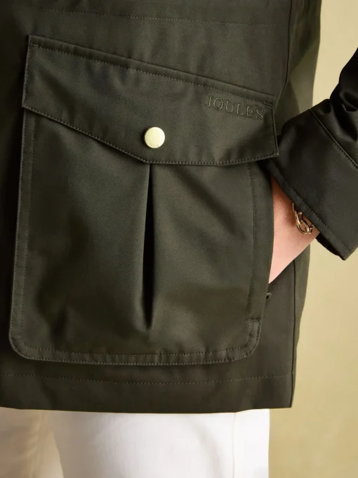 Fairford Khaki Green Waterproof Raincoat with Hood