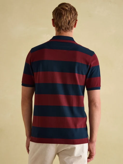 Filbert Burgundy Striped Polo Shirt