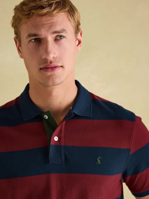 Filbert Burgundy Striped Polo Shirt