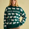 Fleece Navidad Green Christmas Jumper