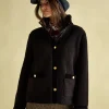 Fleur Black Fleece Jacket