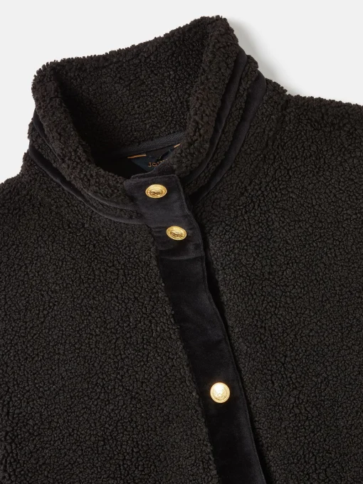 Fleur Black Fleece Jacket