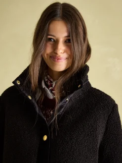 Fleur Black Fleece Jacket