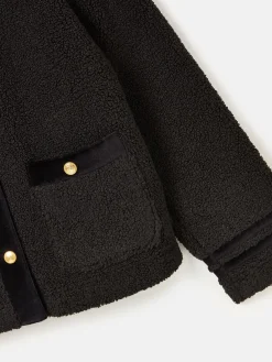 Fleur Black Fleece Jacket