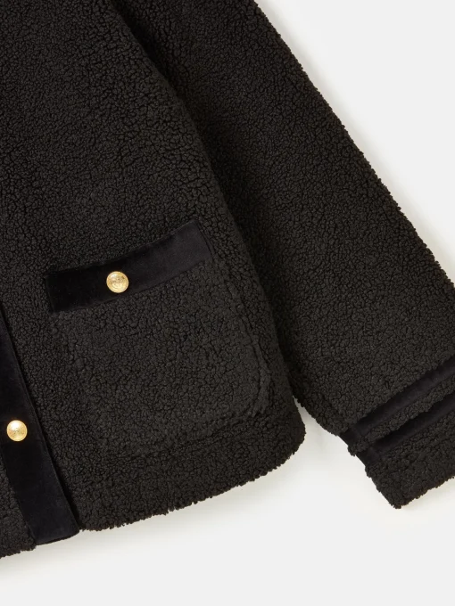 Fleur Black Fleece Jacket